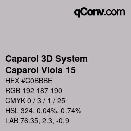 Color code: Caparol 3D System - Caparol Viola 15 | qconv.com