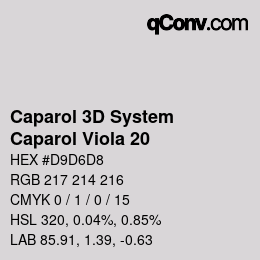 颜色代码: Caparol 3D System - Caparol Viola 20 | qconv.com