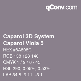 Color code: Caparol 3D System - Caparol Viola 5 | qconv.com