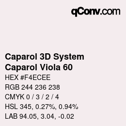 Code couleur: Caparol 3D System - Caparol Viola 60 | qconv.com