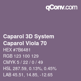 カラーコード: Caparol 3D System - Caparol Viola 70 | qconv.com