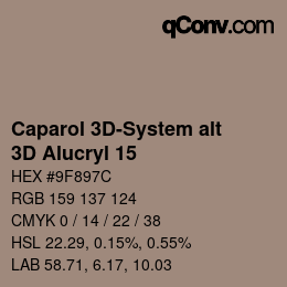 Código de color: Caparol 3D-System alt - 3D Alucryl 15 | qconv.com