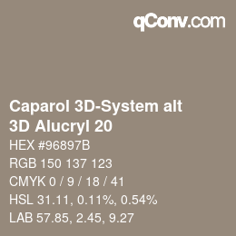 Color code: Caparol 3D-System alt - 3D Alucryl 20 | qconv.com