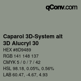 Code couleur: Caparol 3D-System alt - 3D Alucryl 30 | qconv.com