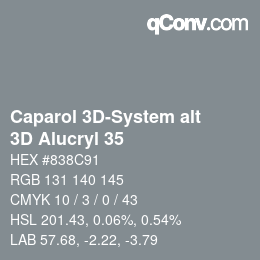 Code couleur: Caparol 3D-System alt - 3D Alucryl 35 | qconv.com