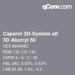 Código de color: Caparol 3D-System alt - 3D Alucryl 50 | qconv.com
