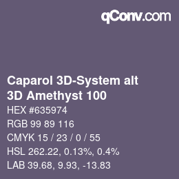 カラーコード: Caparol 3D-System alt - 3D Amethyst 100 | qconv.com