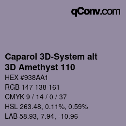 Color code: Caparol 3D-System alt - 3D Amethyst 110 | qconv.com