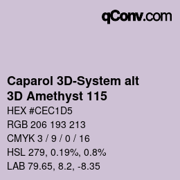カラーコード: Caparol 3D-System alt - 3D Amethyst 115 | qconv.com