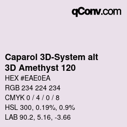 カラーコード: Caparol 3D-System alt - 3D Amethyst 120 | qconv.com