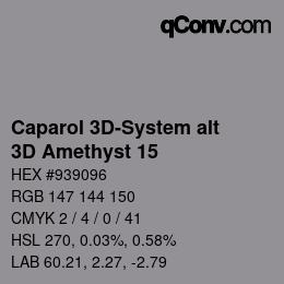 Color code: Caparol 3D-System alt - 3D Amethyst 15 | qconv.com