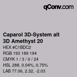 カラーコード: Caparol 3D-System alt - 3D Amethyst 20 | qconv.com