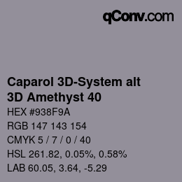 Color code: Caparol 3D-System alt - 3D Amethyst 40 | qconv.com