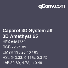 カラーコード: Caparol 3D-System alt - 3D Amethyst 65 | qconv.com