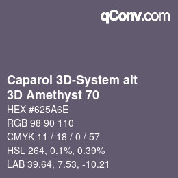 Color code: Caparol 3D-System alt - 3D Amethyst 70 | qconv.com