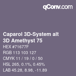 Color code: Caparol 3D-System alt - 3D Amethyst 75 | qconv.com