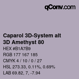 カラーコード: Caparol 3D-System alt - 3D Amethyst 80 | qconv.com