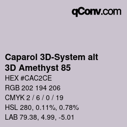 Color code: Caparol 3D-System alt - 3D Amethyst 85 | qconv.com
