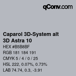 カラーコード: Caparol 3D-System alt - 3D Astra 10 | qconv.com