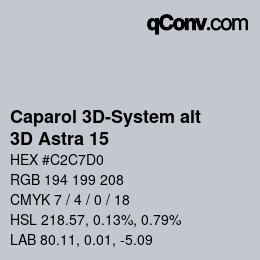カラーコード: Caparol 3D-System alt - 3D Astra 15 | qconv.com
