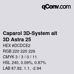 Color code: Caparol 3D-System alt - 3D Astra 25 | qconv.com