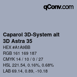 カラーコード: Caparol 3D-System alt - 3D Astra 35 | qconv.com