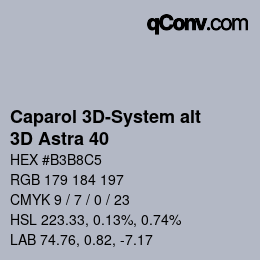 Color code: Caparol 3D-System alt - 3D Astra 40 | qconv.com