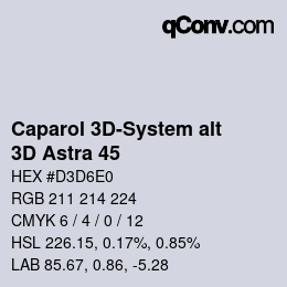 カラーコード: Caparol 3D-System alt - 3D Astra 45 | qconv.com