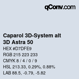 カラーコード: Caparol 3D-System alt - 3D Astra 50 | qconv.com