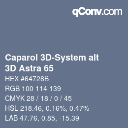 Color code: Caparol 3D-System alt - 3D Astra 65 | qconv.com