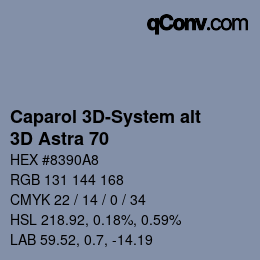 Color code: Caparol 3D-System alt - 3D Astra 70 | qconv.com