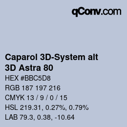 カラーコード: Caparol 3D-System alt - 3D Astra 80 | qconv.com