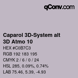 Color code: Caparol 3D-System alt - 3D Atmo 10 | qconv.com