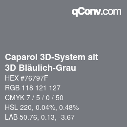 Farbcode: Caparol 3D-System alt - 3D Bläulich-Grau | qconv.com