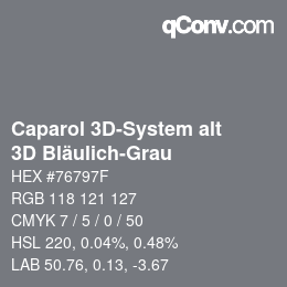 Farbcode: Caparol 3D-System alt - 3D Bläulich-Grau | qconv.com