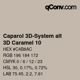 カラーコード: Caparol 3D-System alt - 3D Caramel 10 | qconv.com