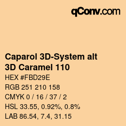 カラーコード: Caparol 3D-System alt - 3D Caramel 110 | qconv.com