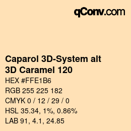 Color code: Caparol 3D-System alt - 3D Caramel 120 | qconv.com