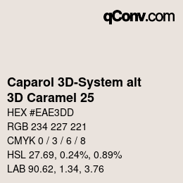 Farbcode: Caparol 3D-System alt - 3D Caramel 25 | qconv.com