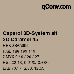 Código de color: Caparol 3D-System alt - 3D Caramel 45 | qconv.com