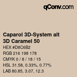 Código de color: Caparol 3D-System alt - 3D Caramel 50 | qconv.com