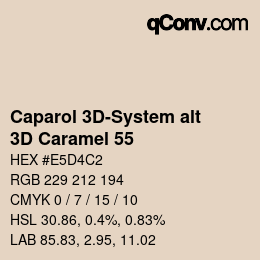 Color code: Caparol 3D-System alt - 3D Caramel 55 | qconv.com