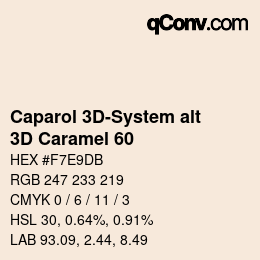 カラーコード: Caparol 3D-System alt - 3D Caramel 60 | qconv.com