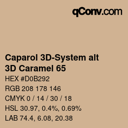 Código de color: Caparol 3D-System alt - 3D Caramel 65 | qconv.com