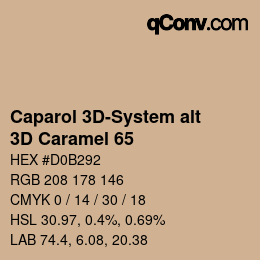 カラーコード: Caparol 3D-System alt - 3D Caramel 65 | qconv.com