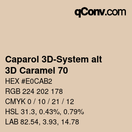 カラーコード: Caparol 3D-System alt - 3D Caramel 70 | qconv.com