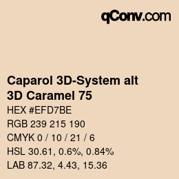 Código de color: Caparol 3D-System alt - 3D Caramel 75 | qconv.com