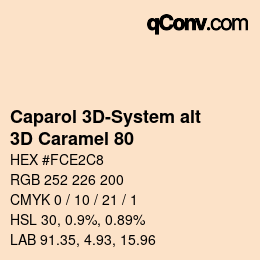 Código de color: Caparol 3D-System alt - 3D Caramel 80 | qconv.com