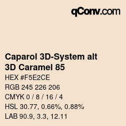 Código de color: Caparol 3D-System alt - 3D Caramel 85 | qconv.com