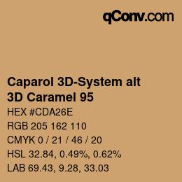 Farbcode: Caparol 3D-System alt - 3D Caramel 95 | qconv.com